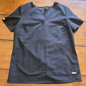 Figs Technical Collection Black Scrub Top